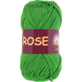 Пряжа Vita-cotton "Rose" 3935 Молодая зелень 100% хлопок двойной мерсеризации 150м 50 гр